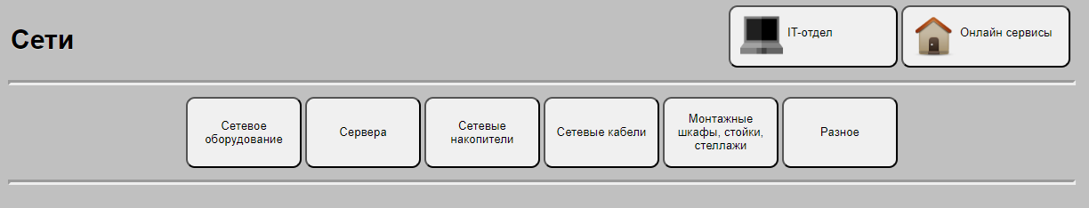 Основные подразделы по сети в IT